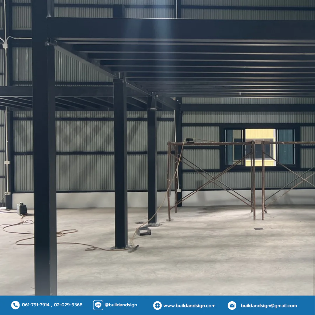 ผลงานก่อสร้างโกดังและโรงงาน - Warehouse construction project