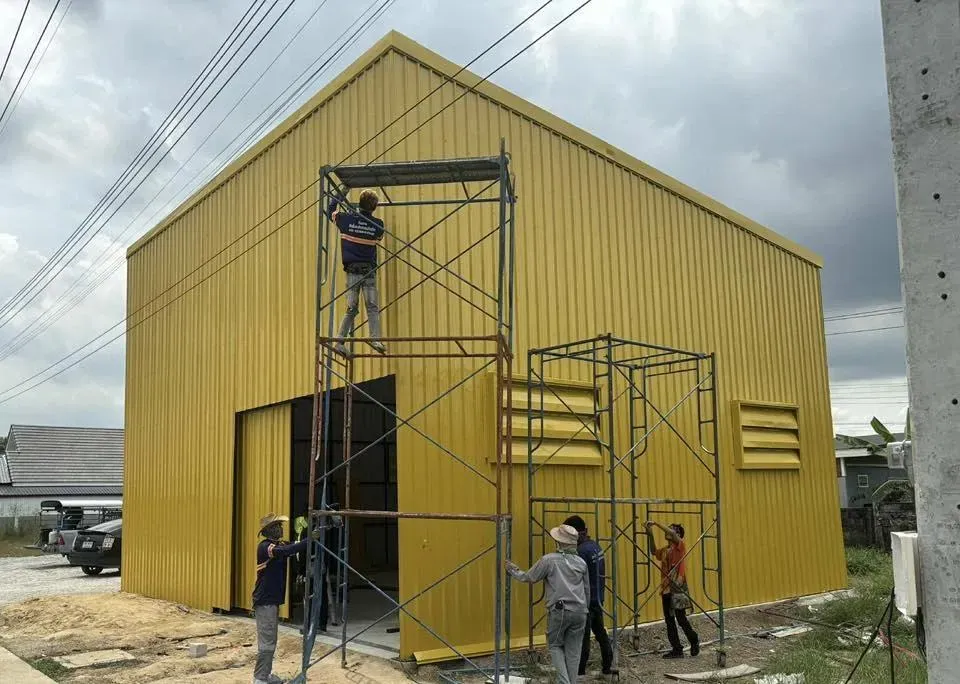 ผลงานก่อสร้างโครงสร้างเหล็ก - Structural steel construction